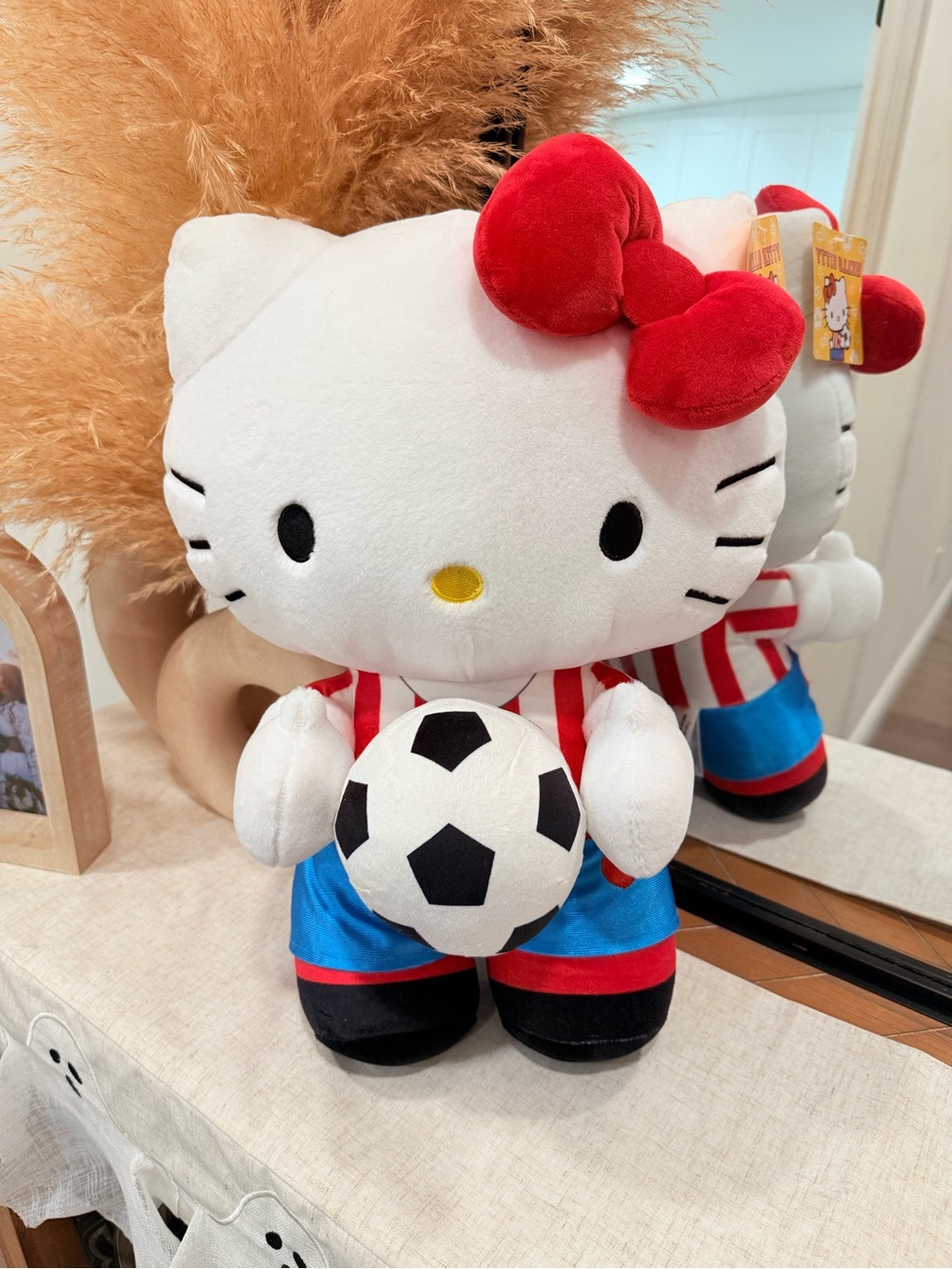 Extra Large Hello Kitty Plush Soccer Toy